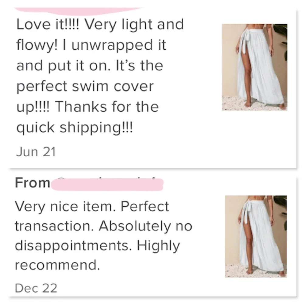 White Sarong Skirt Tie Side - Picture 11 of 15